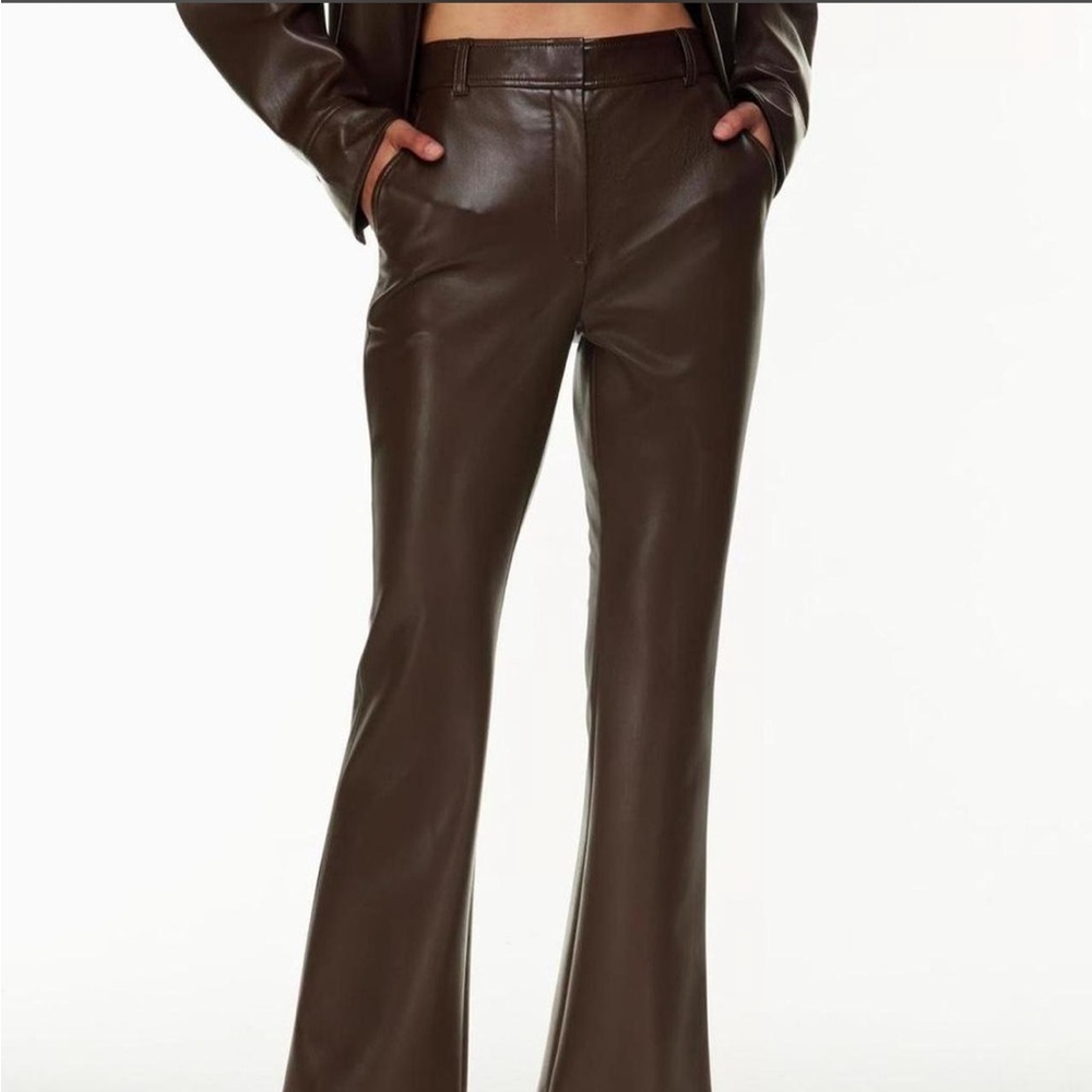 Aritzia Melina Flare Leather Pants
